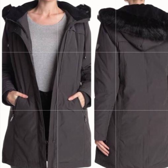 Vince Camuto Luxe Faux-Fur Hooded Jacket-Coat - S - Picture 11 of 17
